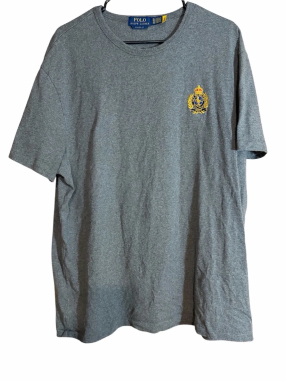 Polo Ralph Lauren men's gray graphic embroidered crest heavy weight T-shirt XL